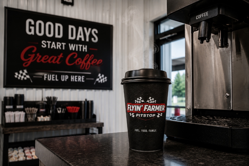 Fresh hot coffee station